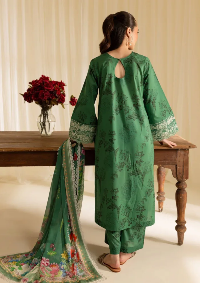 Mahnur Printkari Edit ML25 10 Leila Luxury Lawn Collection - Image 2