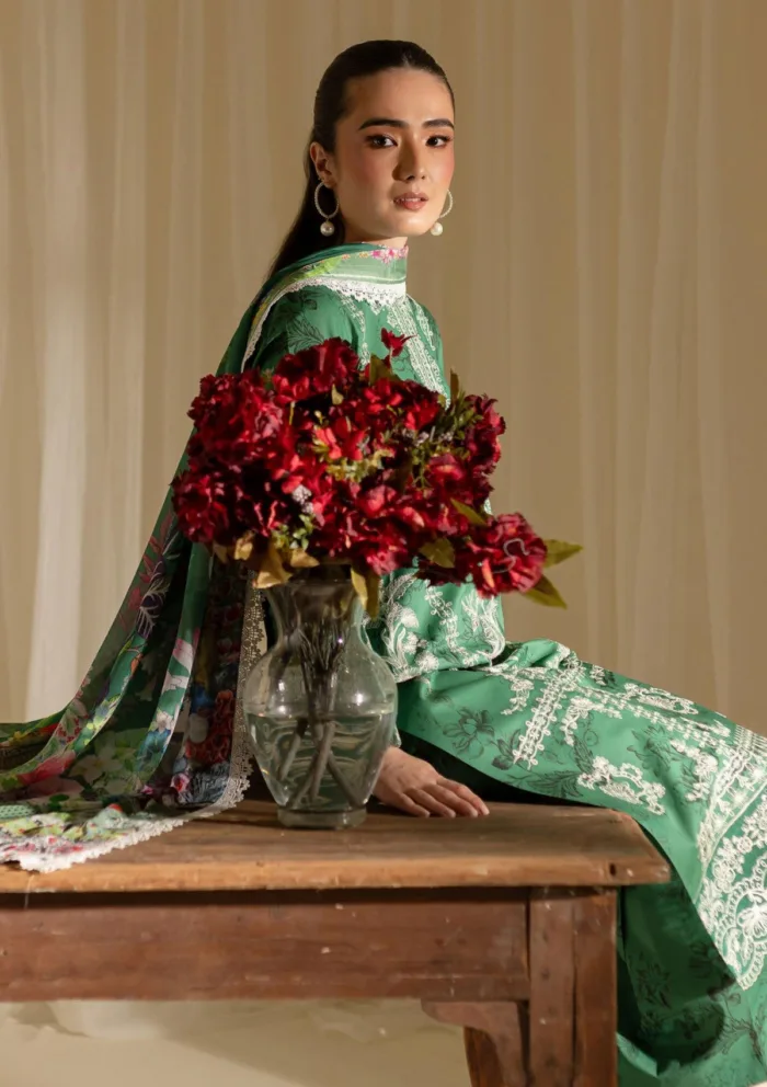 Mahnur Printkari Edit ML25 10 Leila Luxury Lawn Collection - Image 3