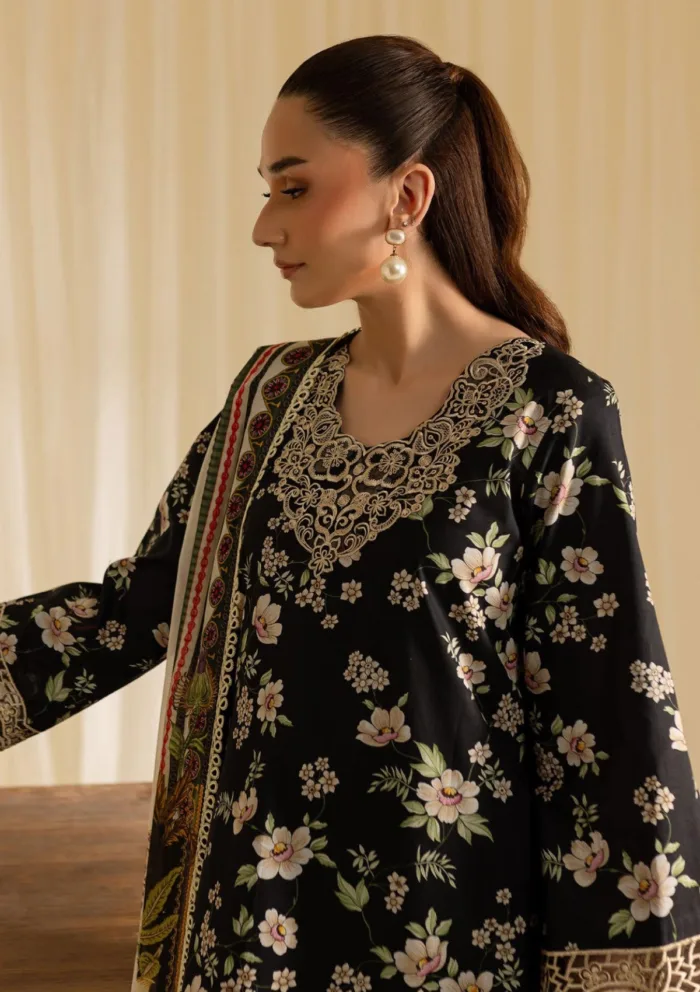 Mahnur Printkari Edit ML25 12 Leila Luxury Lawn Collection - Image 3