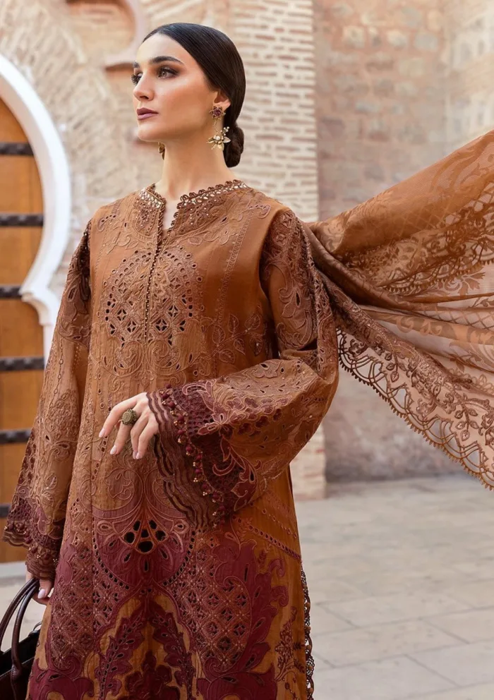 Maria B MBV25 1B Voyage ƒLuxe Luxury Lawn Collection - Image 2