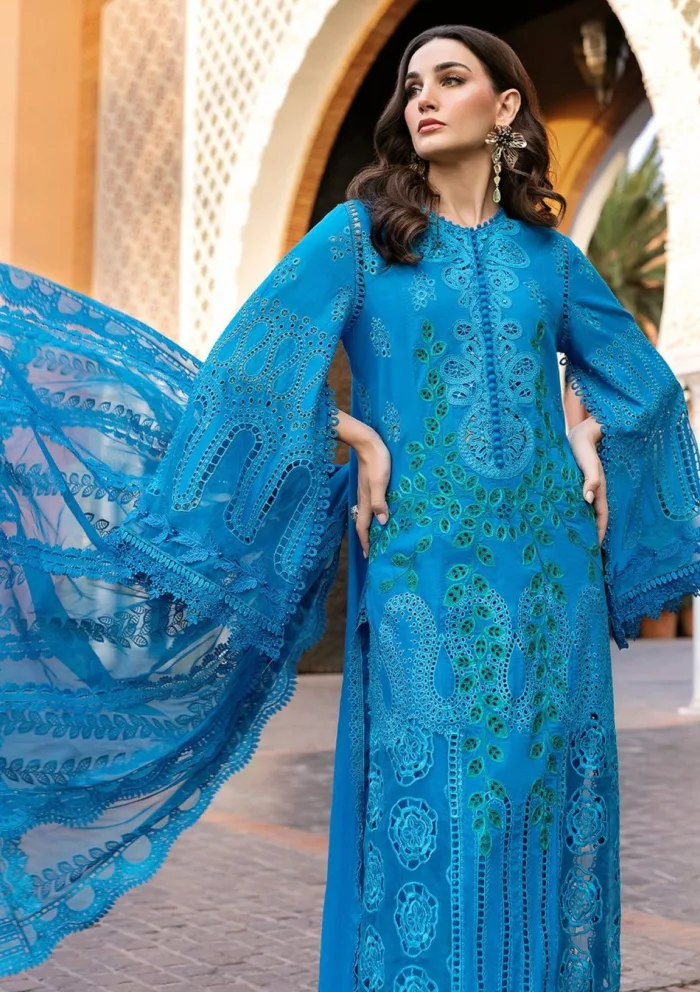 Maria B MBV25 3B Voyage ƒLuxe Luxury Lawn Collection - Image 4