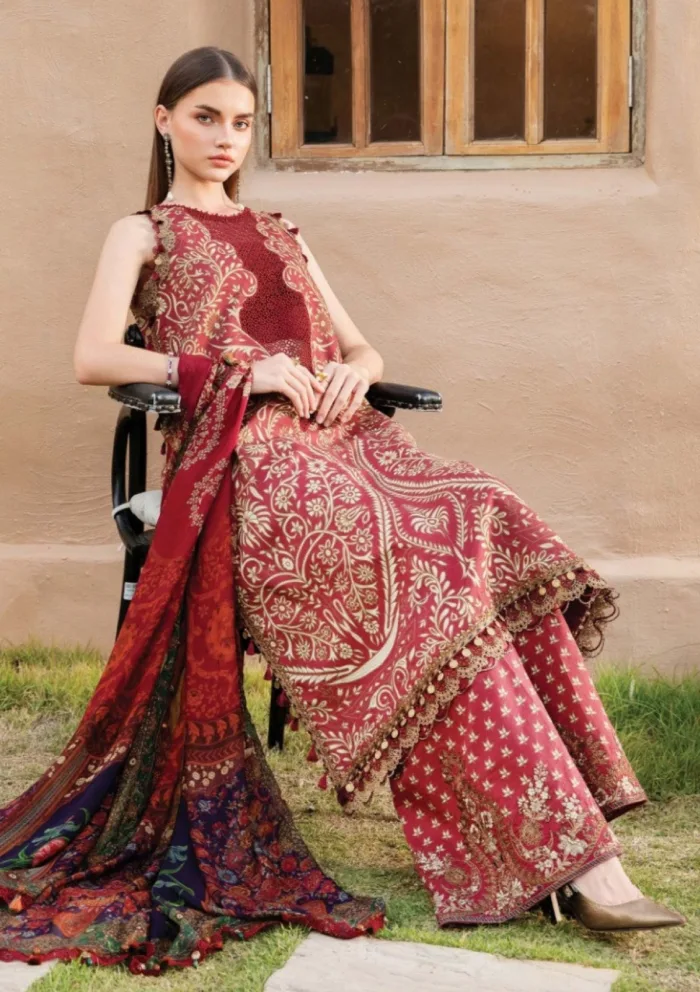 Maria B Spring Summer 25 MSL 12A M Prints Luxury Lawn Collection - Image 2