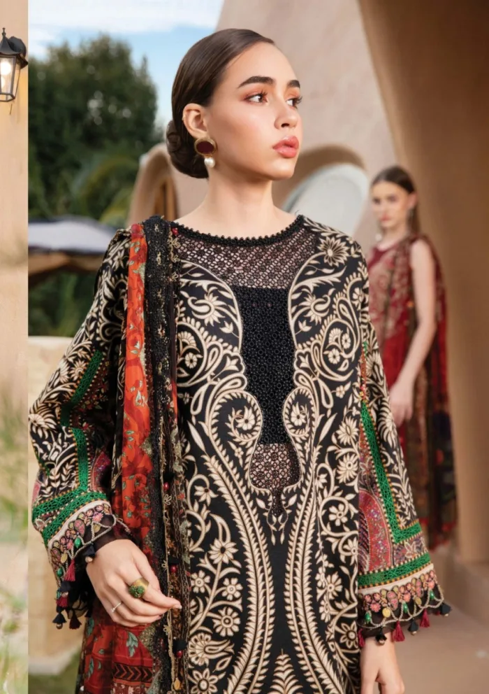 Maria B Spring Summer 25 MSL 12B M Prints Luxury Lawn Collection - Image 2