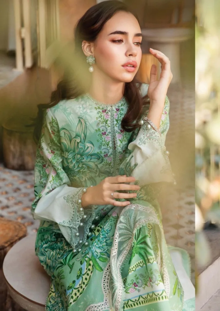 Maria B Spring Summer 25 MSL 14A M Prints Luxury Lawn Collection - Image 2