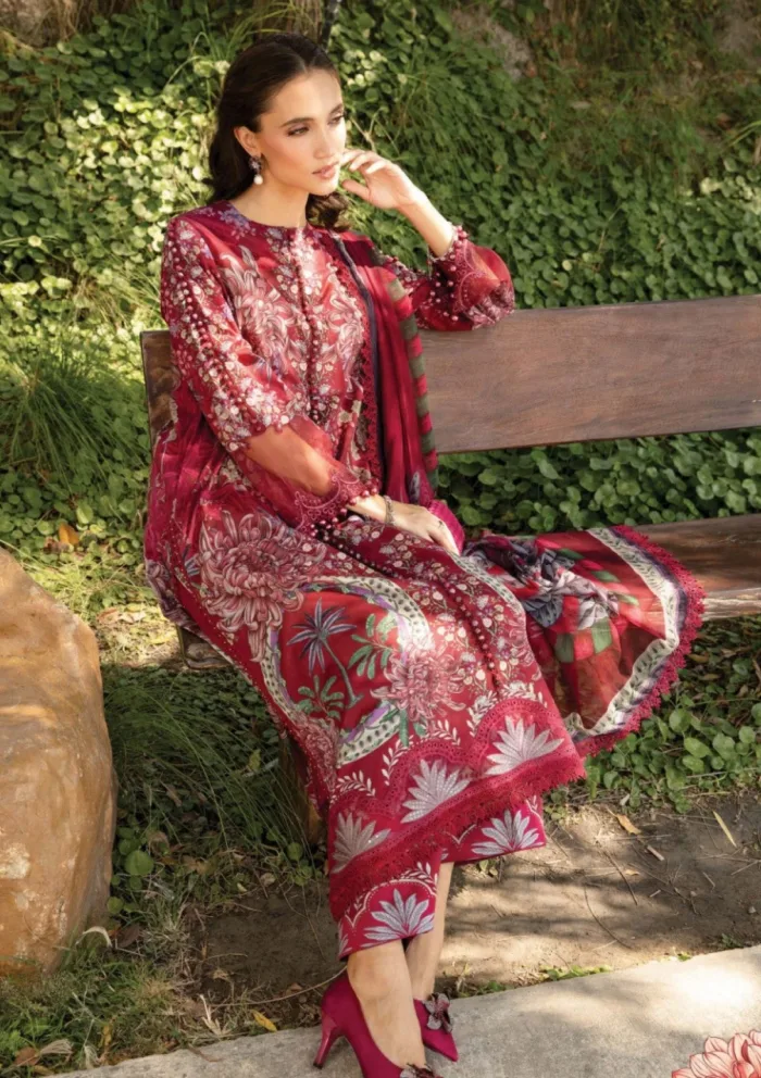 Maria B Spring Summer 25 MSL 14B M Prints Luxury Lawn Collection - Image 2
