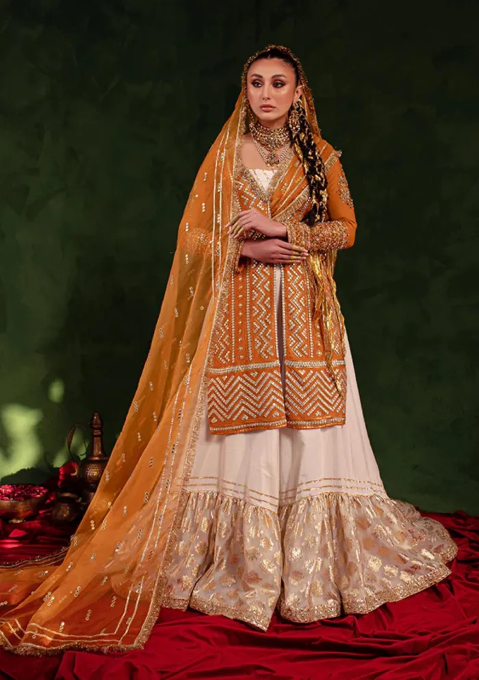 Maria Osama Khan Salma Sitara -HIJR Luxury Lawn Collection - Image 2