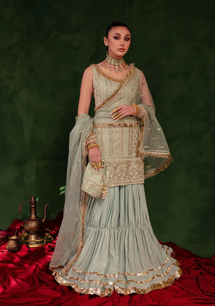 Maria Osama Khan Salma Sitara -QAYAAS Luxury Lawn Collection - Image 2