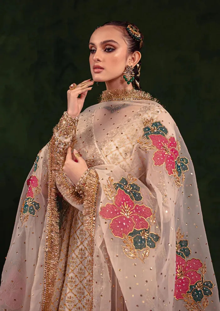 Maria Osama Khan Salma Sitara -FALSAFA Luxury Lawn Collection - Image 3
