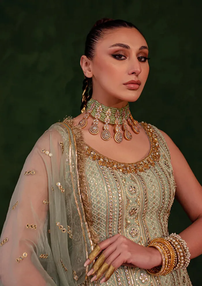 Maria Osama Khan Salma Sitara -QAYAAS Luxury Lawn Collection - Image 3