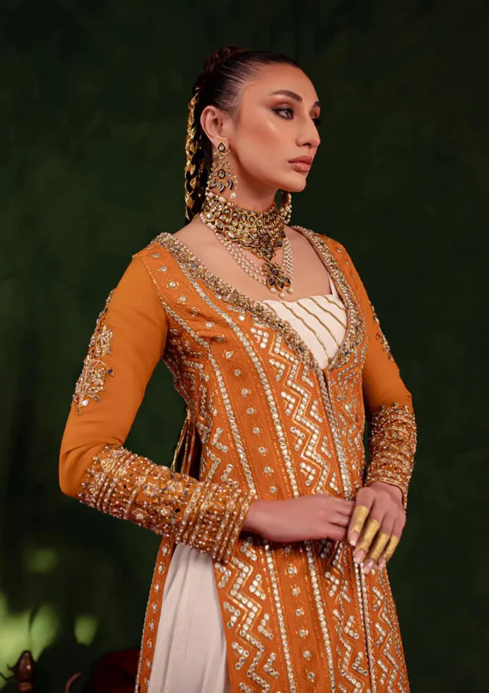 Maria Osama Khan Salma Sitara -HIJR Luxury Lawn Collection - Image 4