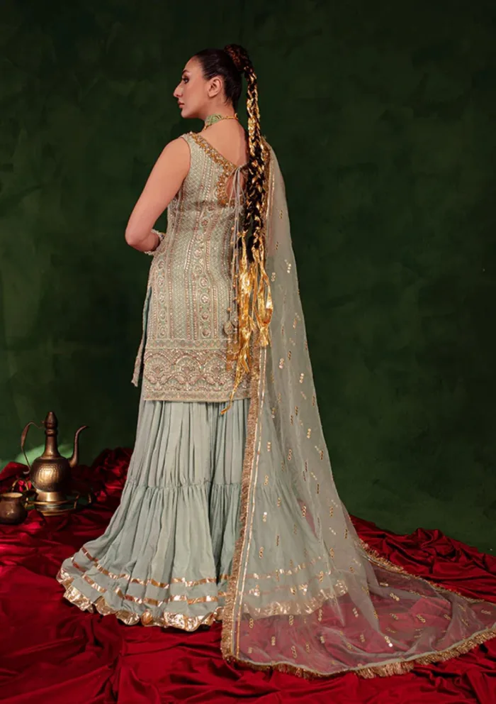 Maria Osama Khan Salma Sitara -QAYAAS Luxury Lawn Collection - Image 4