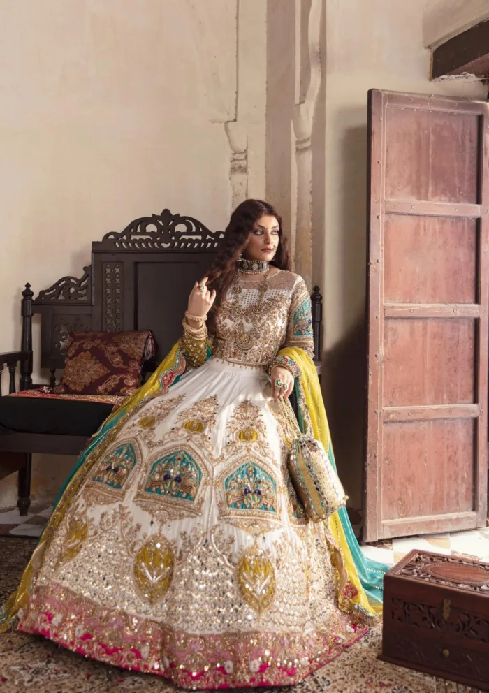 Maria Osama Khan Jahan Ara Virsa Luxury Lawn Collection - Image 3