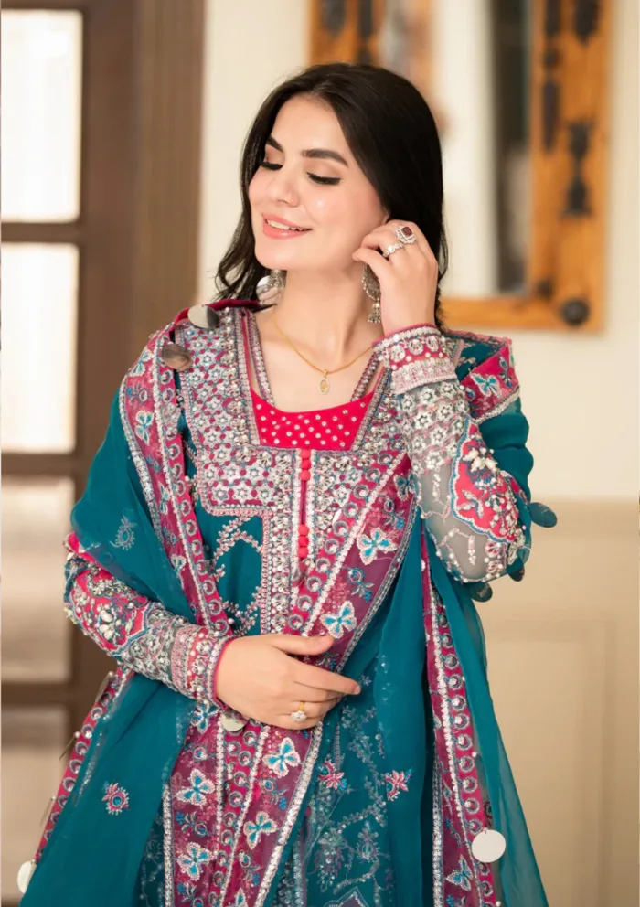 Maria Osama Khan Riva Mystara Wedding Festive 25 Luxury Lawn Collection - Image 3
