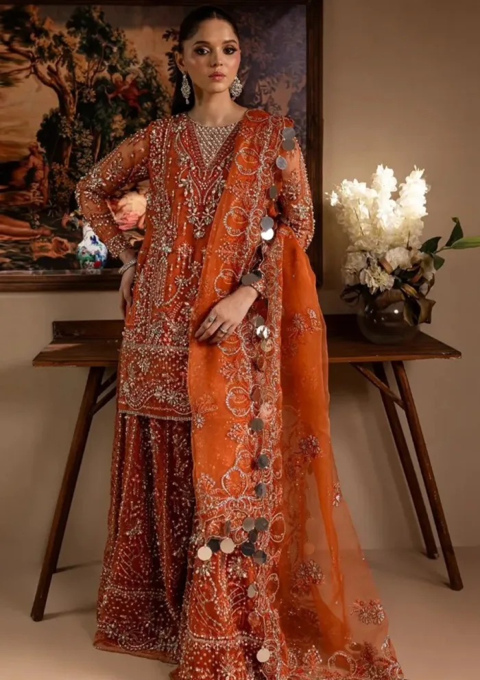 Maria Osama Khan Wedding Gulnaar Lamhay Luxury Lawn Collection - Image 3