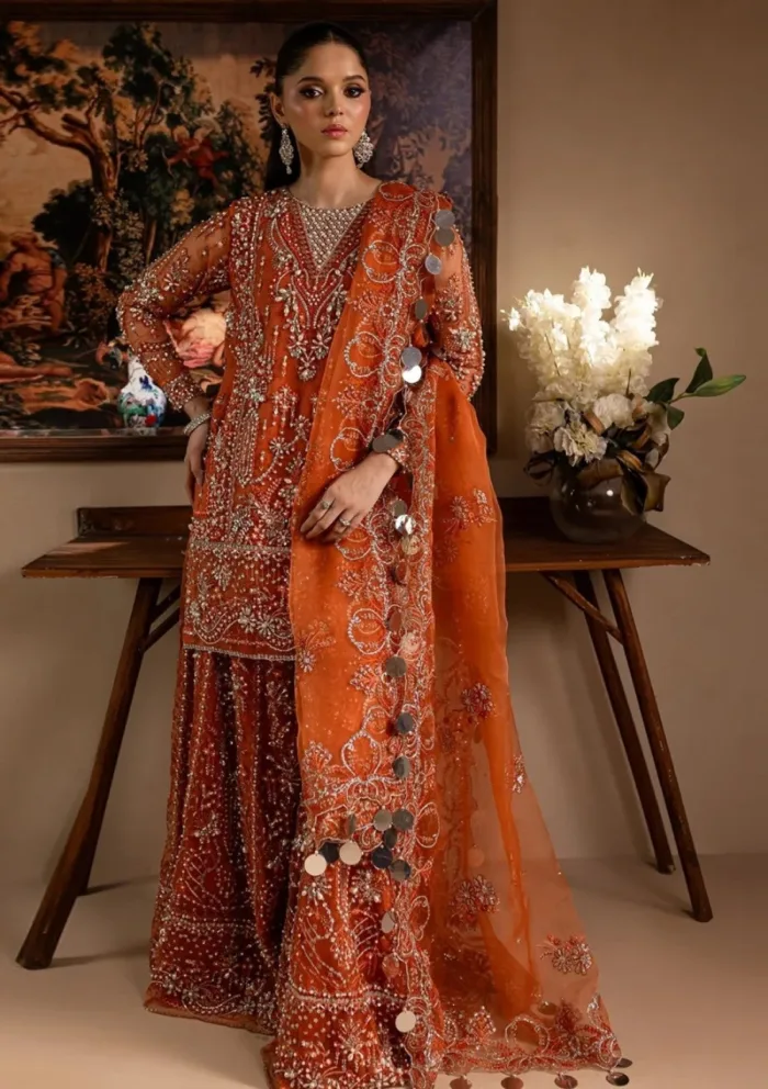 Maria Osama Khan Wedding Gulnaar Lamhay Luxury Lawn Collection - Image 4