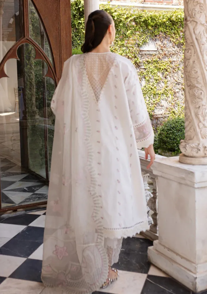 Marjjan Unstitched 25 Mll 02 A Off White Ruhi Luxury Lawn Collection - Image 2