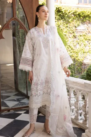 Marjjan Unstitched 25 MLL 02 A OFF WHITE