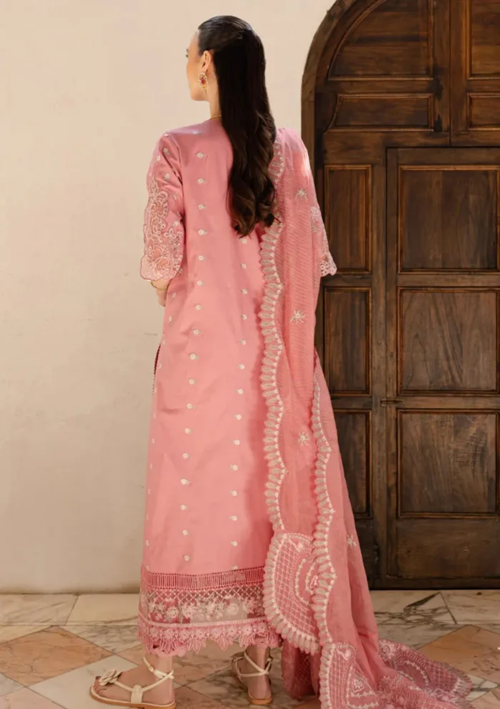 Marjjan Unstitched 25 MLL 02 B PINK Ruhi Luxury Lawn Collection - Image 2