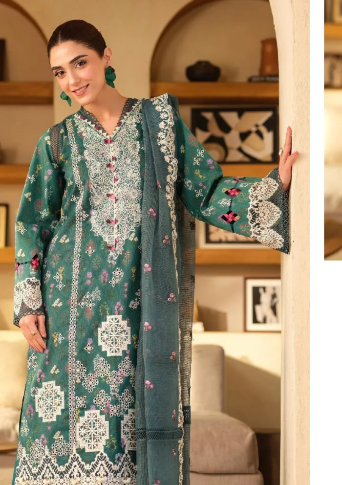 Maryam Hussain Seashell Luxury 25 Lawn Collection - Image 2