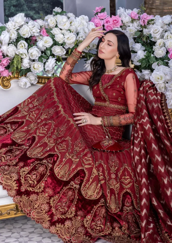 Meem Organza Handwork D 03 Amor Luxury Lawn Collection - Image 2