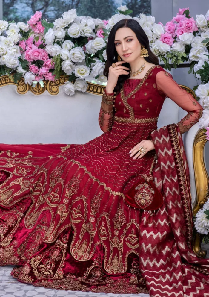 Meem Organza Handwork D 03 Amor Luxury Lawn Collection - Image 3