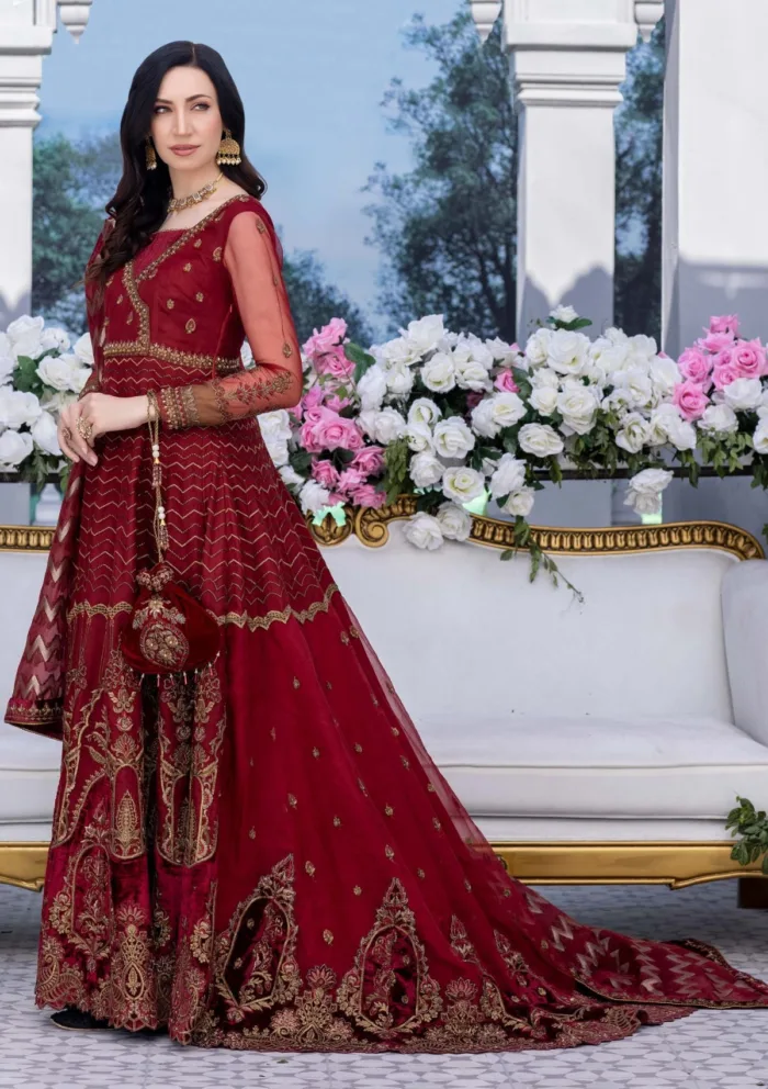 Meem Organza Handwork D 03 Amor Luxury Lawn Collection - Image 4
