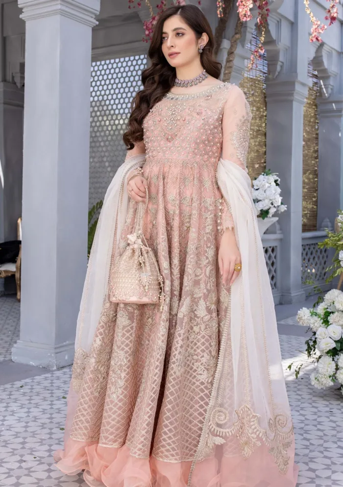 Meem Organza Handwork D 04 Amor Luxury Lawn Collection - Image 3