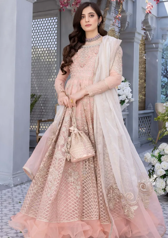 Meem Organza Handwork D 04 Amor Luxury Lawn Collection - Image 4