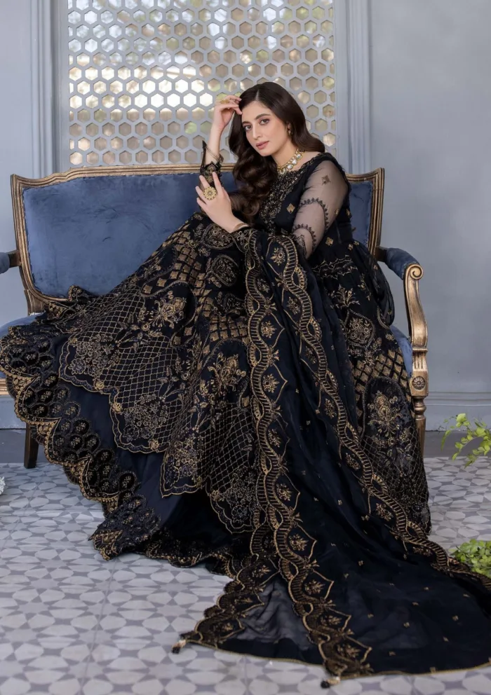 Meem Organza Handwork D 05 Amor Luxury Lawn Collection - Image 3