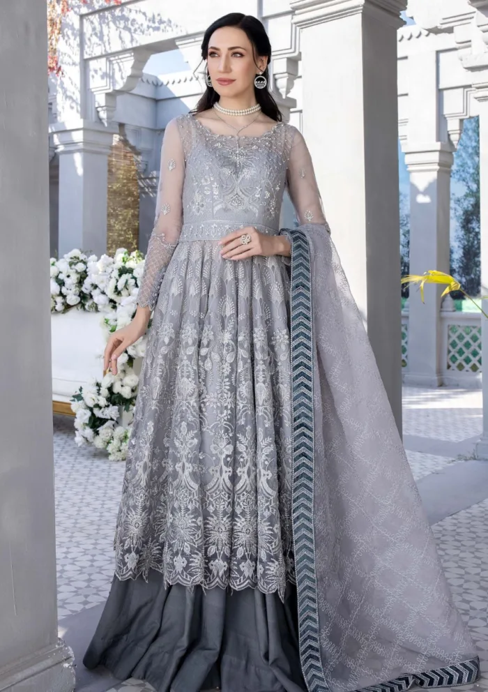 Meem Organza Handwork D 07 Amor Luxury Lawn Collection - Image 3