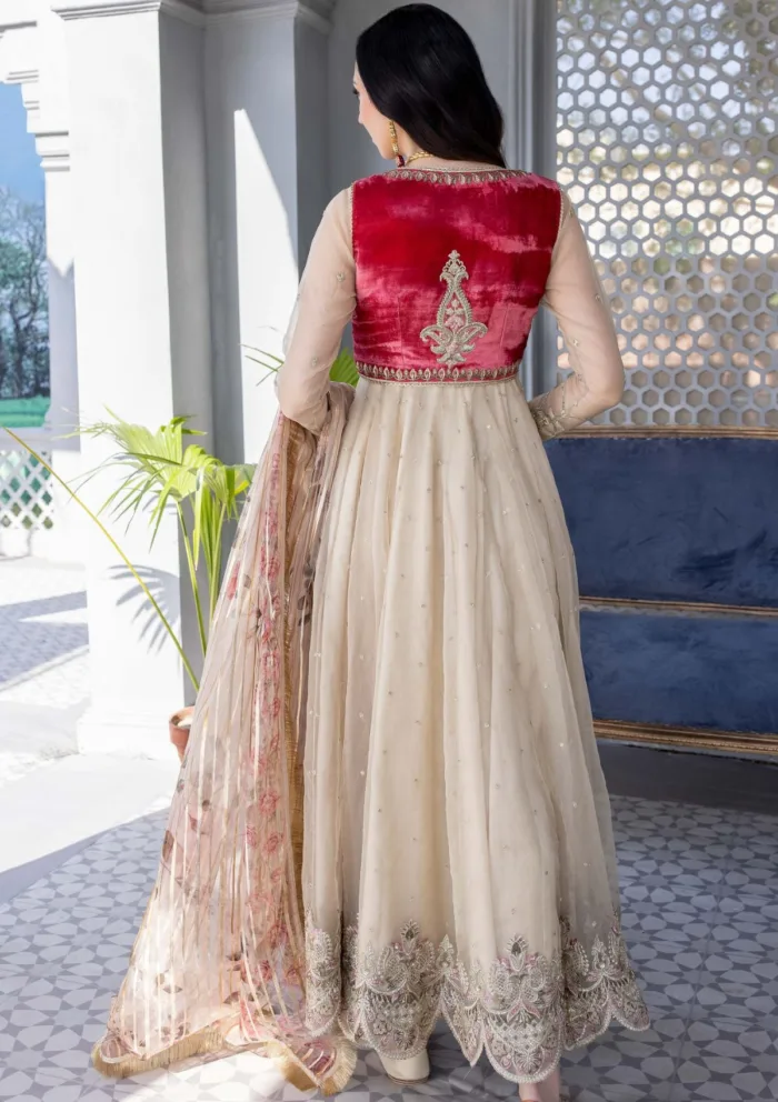 Meem Organza Handwork D 08 Amor Luxury Lawn Collection - Image 3