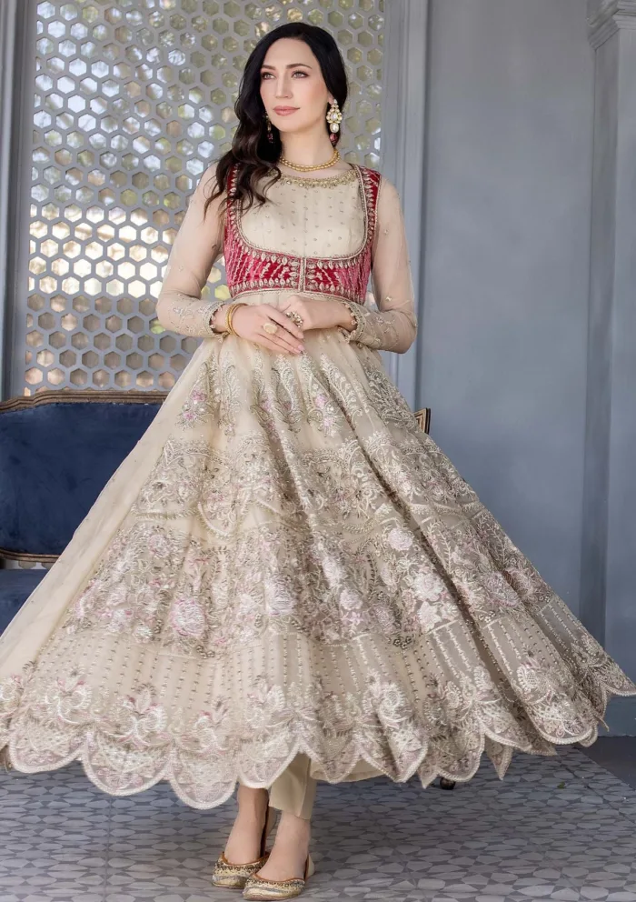 Meem Organza Handwork D 08 Amor Luxury Lawn Collection - Image 5