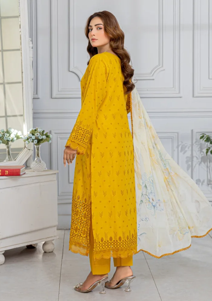 Meemsey Chikankari Unstitched 25 MB 01 Bareeza Luxury Lawn Collection - Image 2