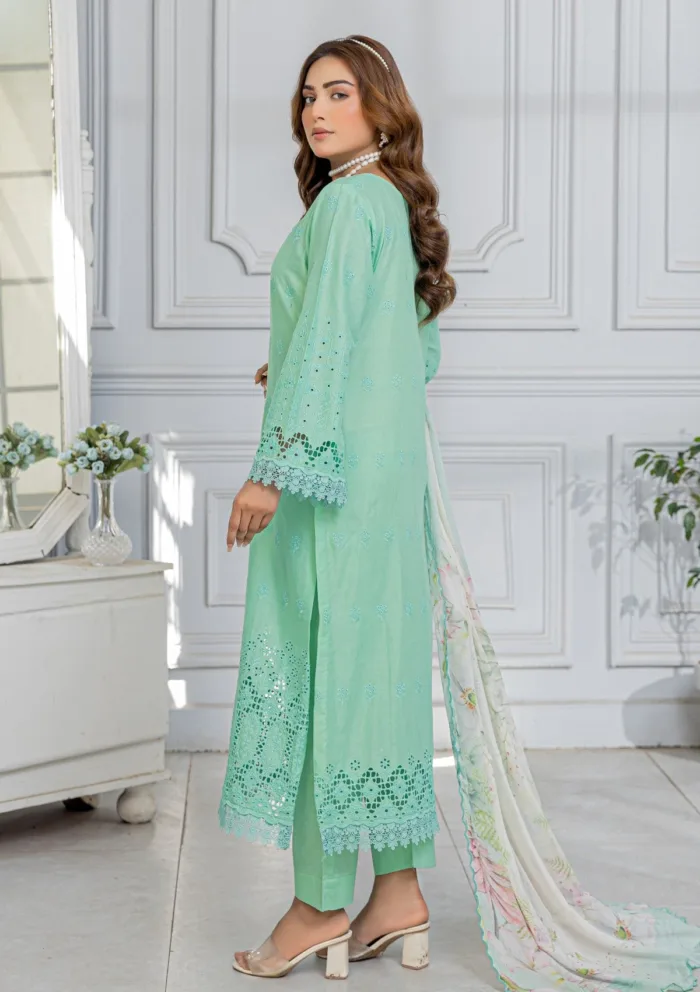 Meemsey Chikankari Unstitched 25 MB 02 Bareeza Luxury Lawn Collection - Image 2
