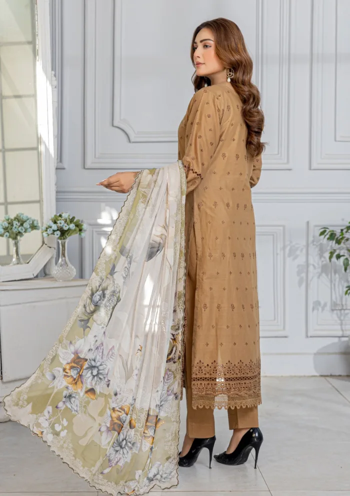 Meemsey Chikankari Unstitched 25 MB 03 Bareeza Luxury Lawn Collection - Image 3