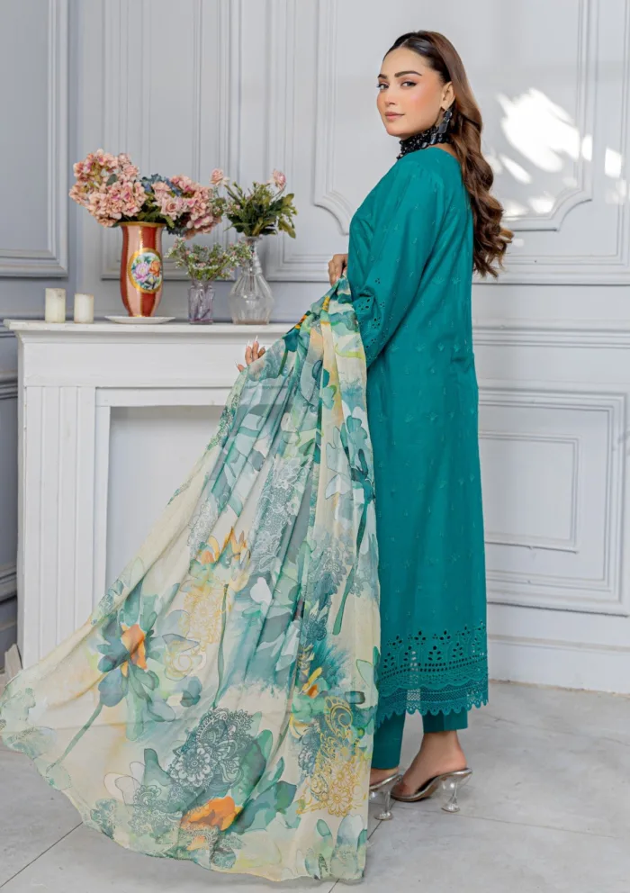 Meemsey Chikankari Unstitched 25 MB 04 Bareeza Luxury Lawn Collection - Image 2