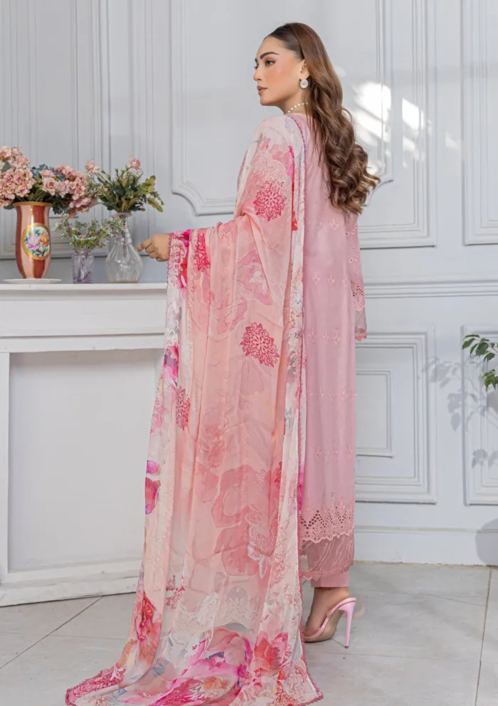 Meemsey Chikankari Unstitched 25 MB 05 Bareeza Luxury Lawn Collection - Image 2