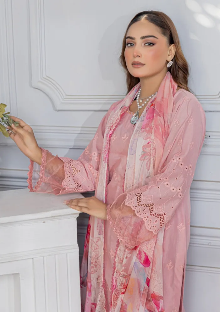 Meemsey Chikankari Unstitched 25 MB 05 Bareeza Luxury Lawn Collection - Image 4