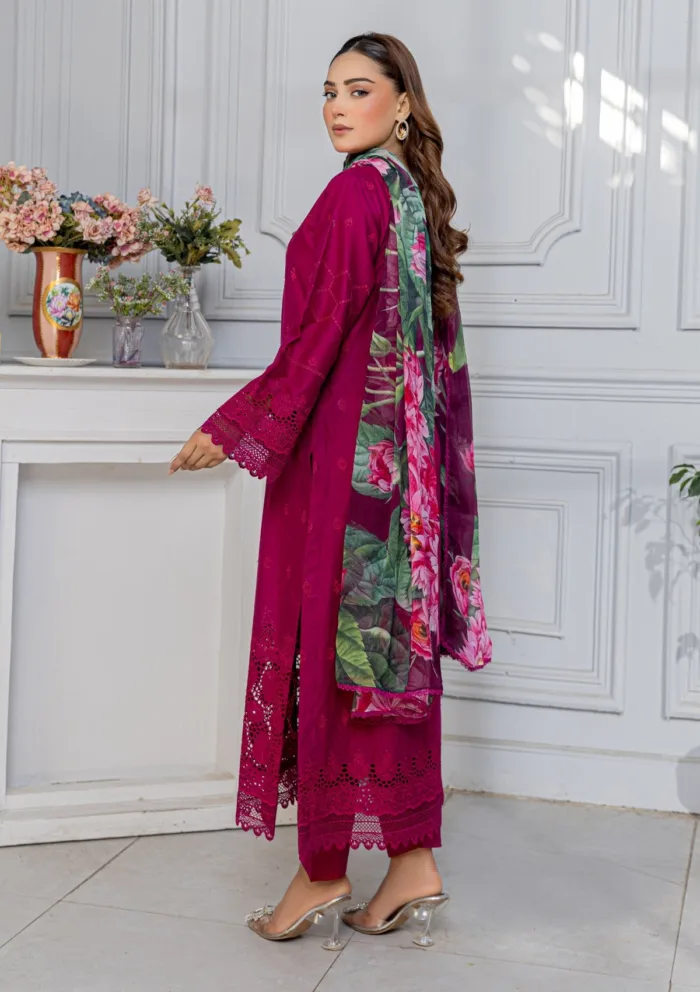 Meemsey Chikankari Unstitched 25 MB 06 Bareeza Luxury Lawn Collection - Image 2