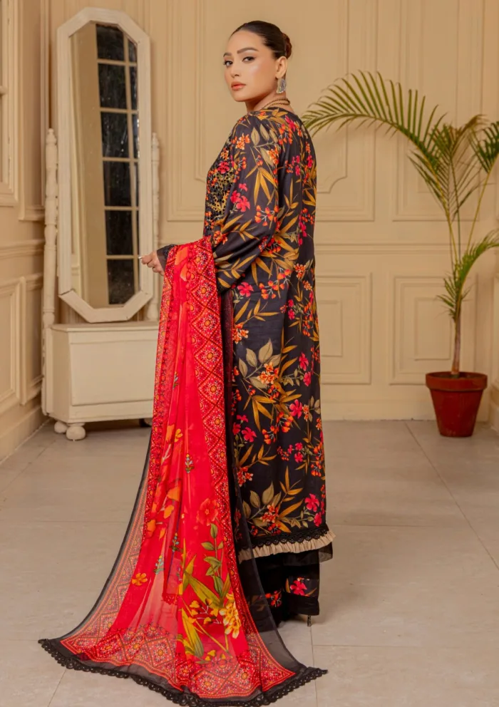 Meemsey Luxury Festive 25 Mrl 01 Rang Kari Lawn Collection - Image 2
