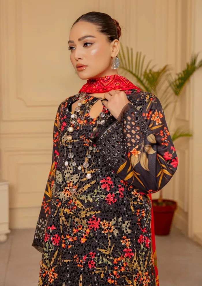Meemsey Luxury Festive 25 Mrl 01 Rang Kari Lawn Collection - Image 3