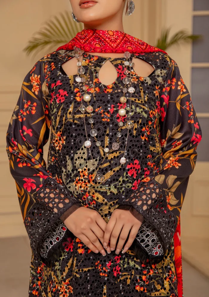 Meemsey Luxury Festive 25 Mrl 01 Rang Kari Lawn Collection - Image 5