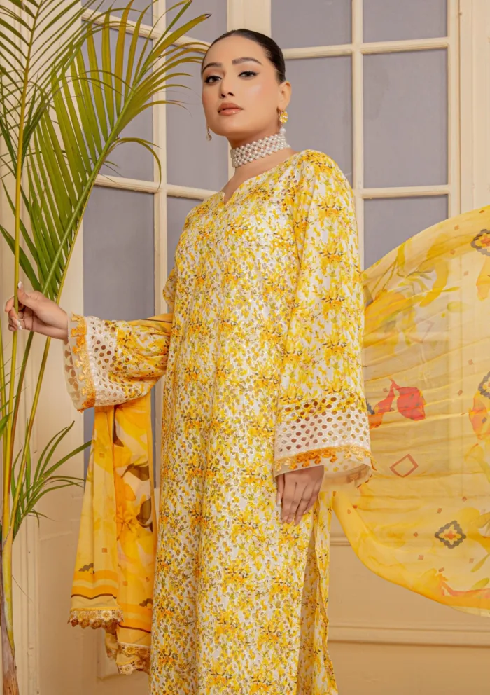Meemsey Luxury Festive 25 MRL 06 Rang Kari Lawn Collection - Image 4