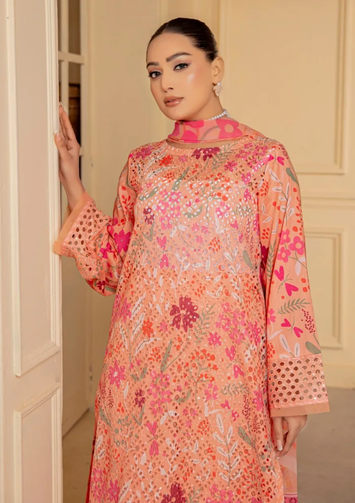 Meemsey Luxury Festive 25 MRL 08 Rang Kari Lawn Collection - Image 3