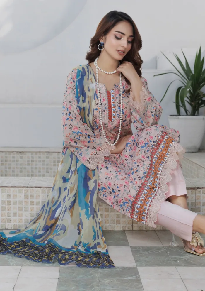 Meemsey Luxury Festive MSF25 08 Sui Dhaga Lawn Collection - Image 4