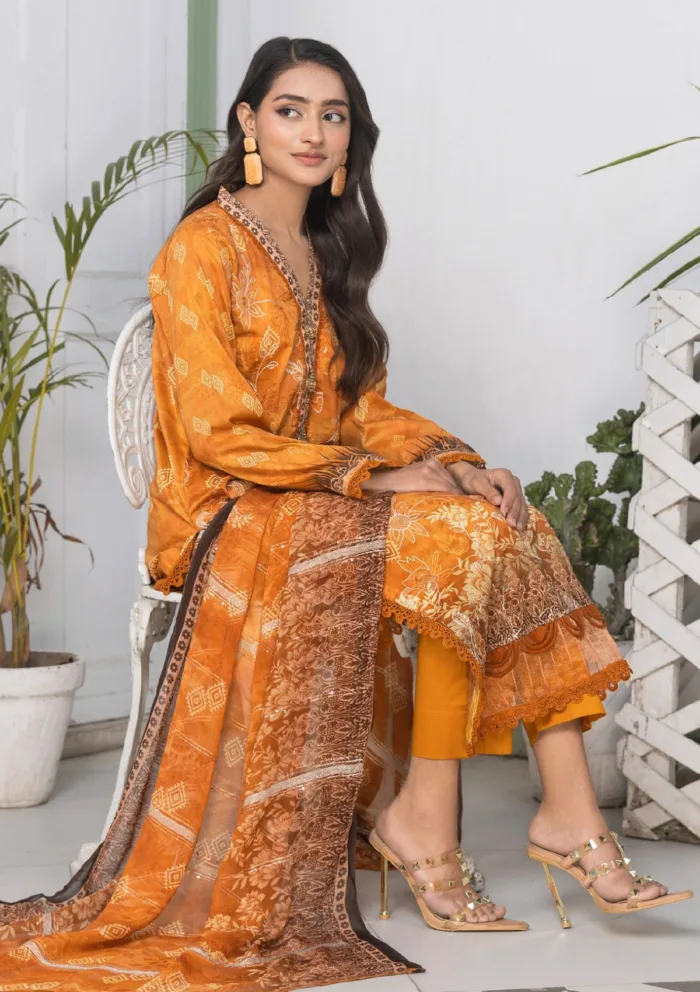 Meemsey MRQ25 03 Rashq-e-Qamar Luxury Lawn Collection - Image 4
