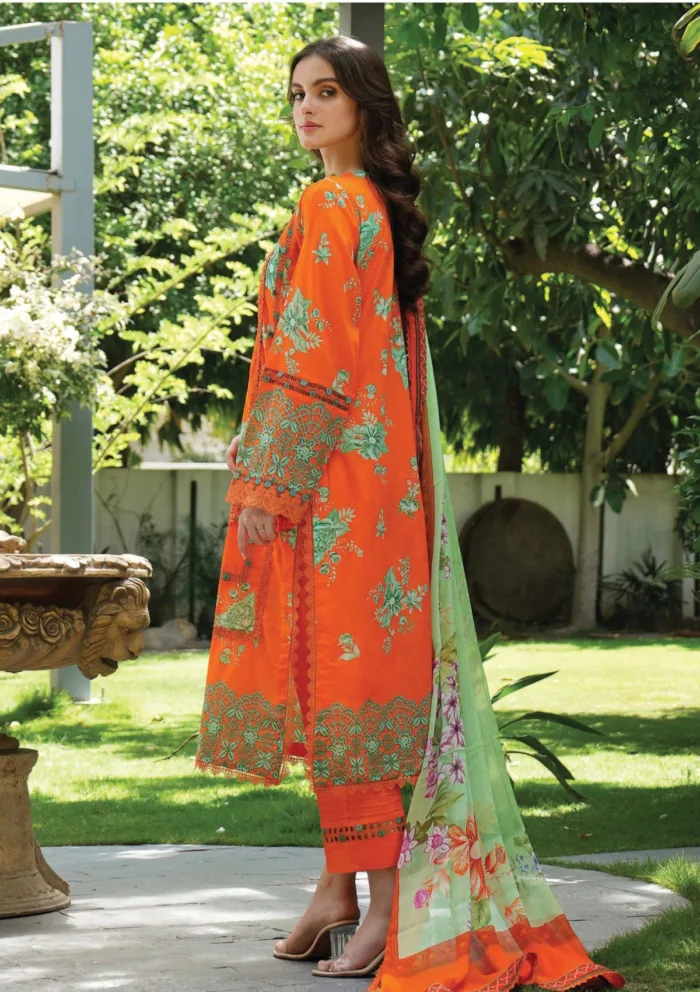 Meerak Arancia Summer Wine 25 Luxury Lawn Collection - Image 2