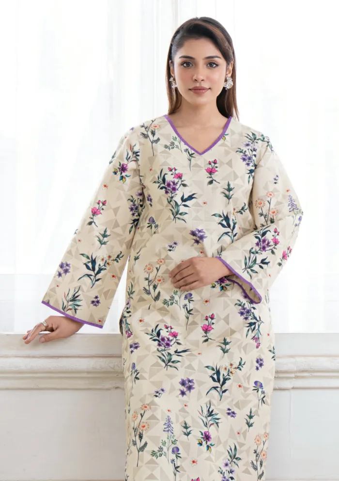 Meerak Gleam Botanical Bloom 25 Luxury Lawn Collection - Image 2