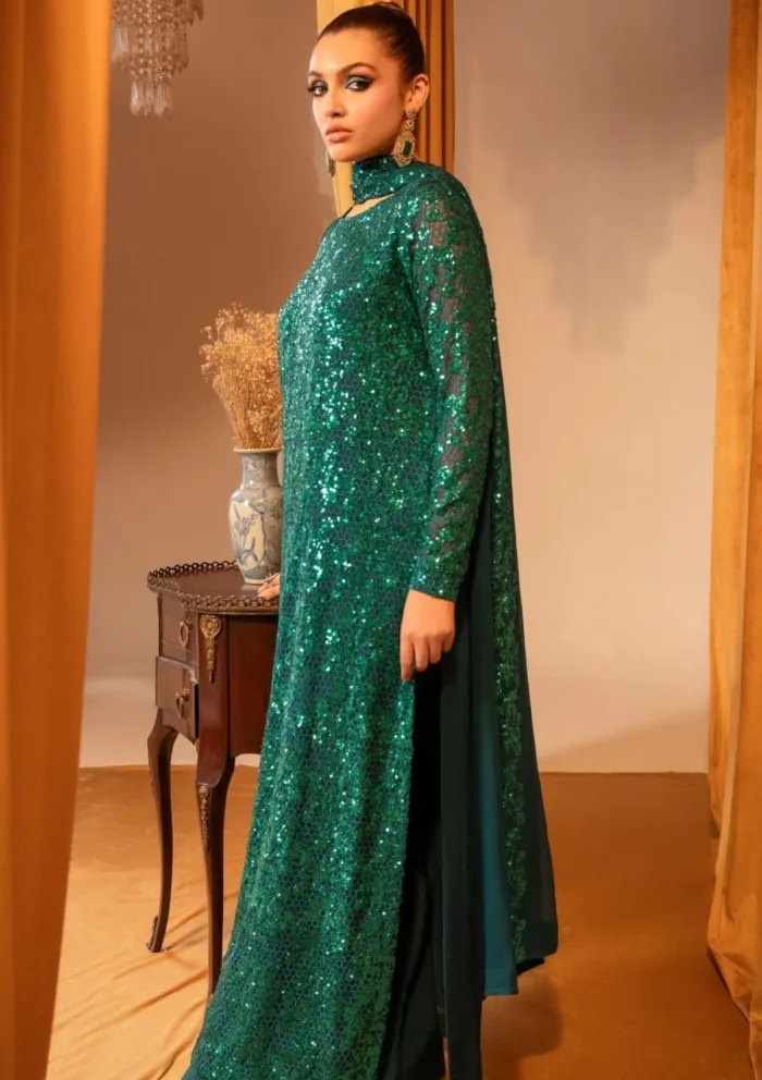 Meeral Aquamarine Luxury Festive Lawn Collection - Image 3