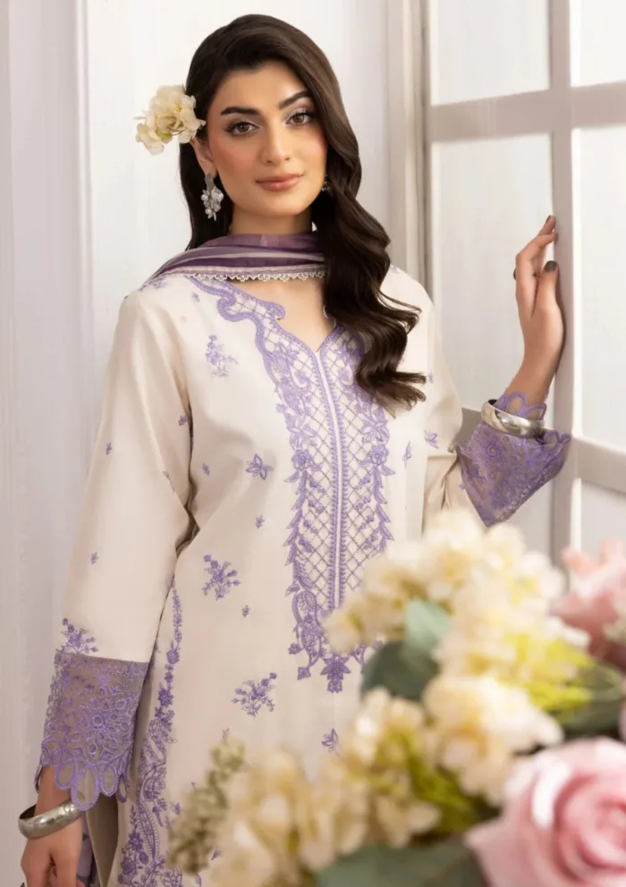 Mohagni Eid Edit 25 ZE 09 Gulkari Luxury Lawn Collection - Image 3